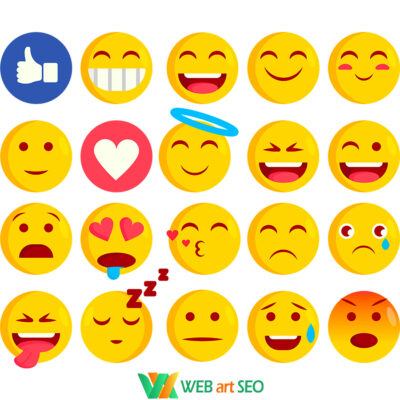 Вінілові наклейки - Смайлики-емоції на стіну двері вікна - Оформлення початкової школи