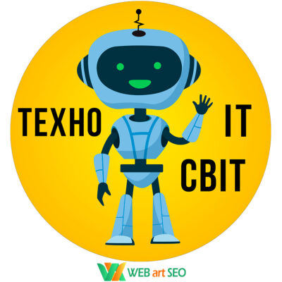 Наклейка на стену - Техно Мир ИТ - для кабинета информатики